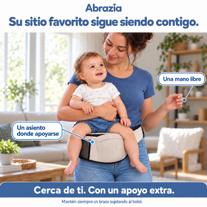Portabebés de cadera que alivia tu espalda