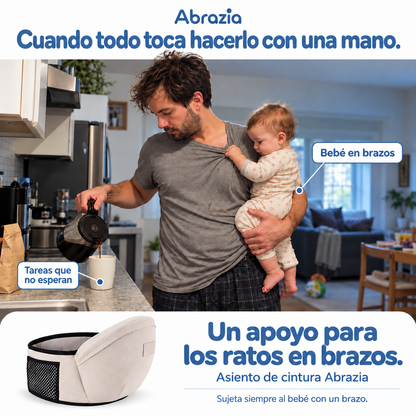 Portabebés de cadera que alivia tu espalda